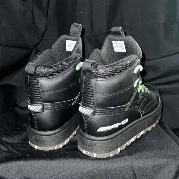 Puma x AMG Motorsport Benz Ren Lace Up Boots Black Men’s 9.5 New without Box - Picture 3 of 5